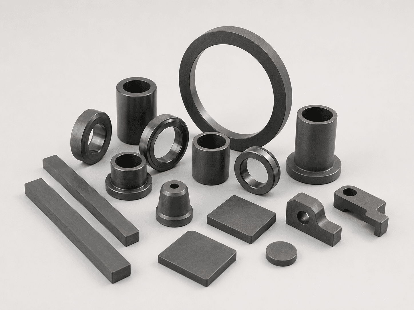 Technical illustration with ceramic seal ring and wear-component forms