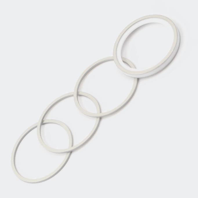 Thin metallized ceramic rings for ceramic-to-metal joining