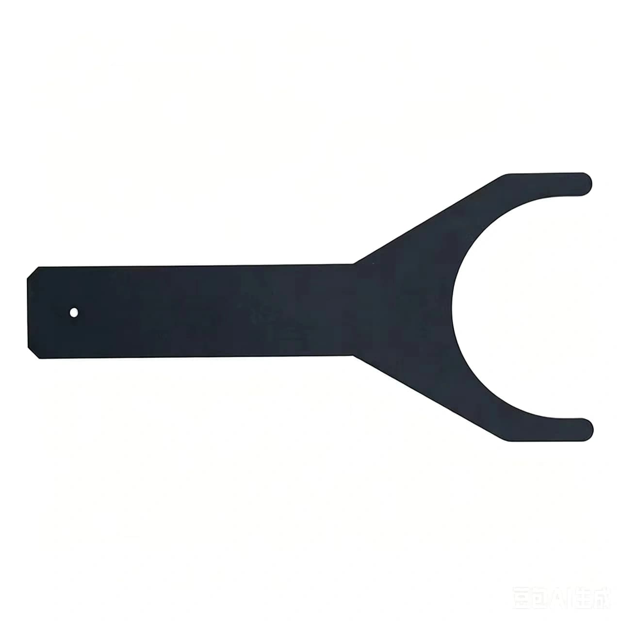 AI product illustration of a horizontal fork-shaped silicon carbide ceramic arm