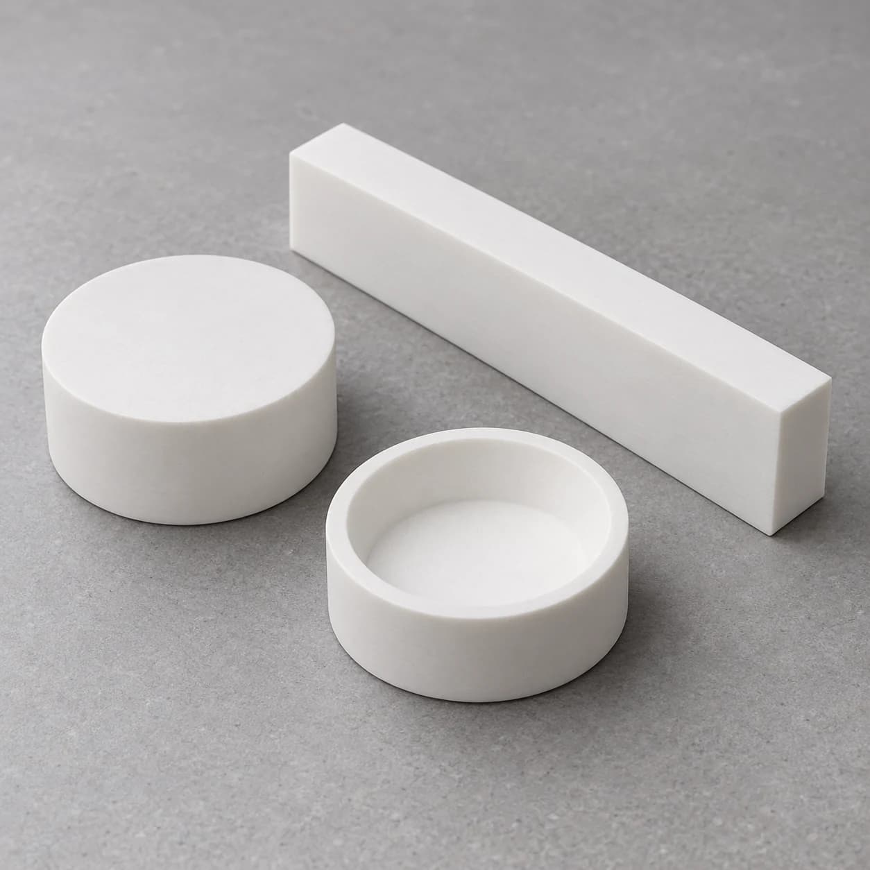 Boron nitride disc, tray and rectangular hot-zone fixture forms