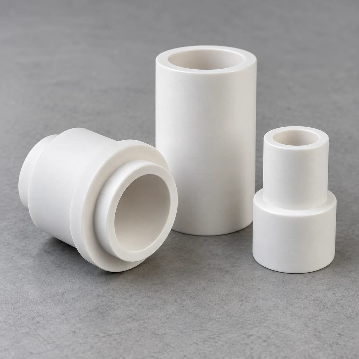 Straight and flanged boron nitride insulating sleeves
