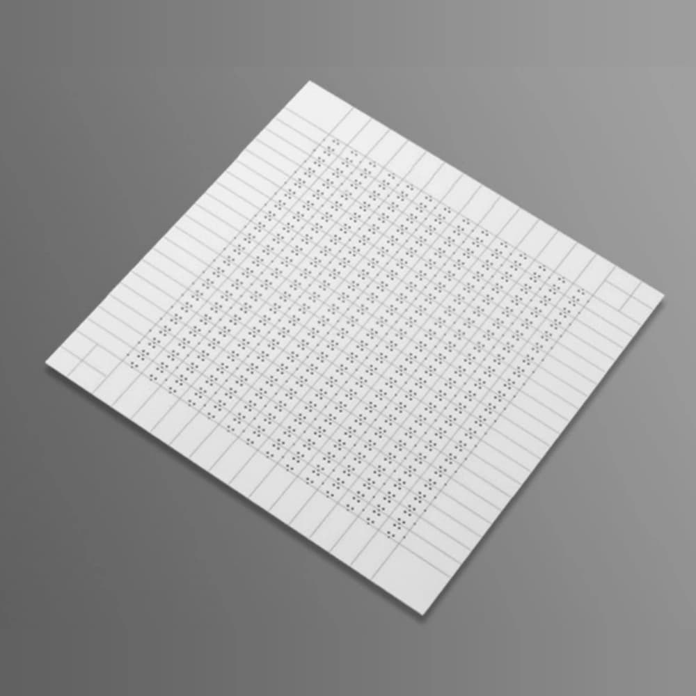 Alumina ceramic panel with repeated holes and separation lines