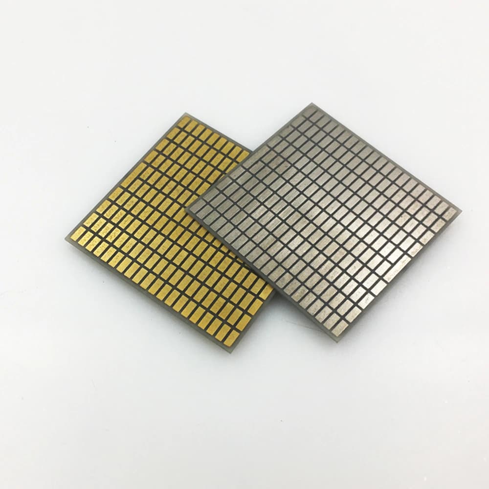 Alumina DBC ceramic substrates with metallized electrode patterns