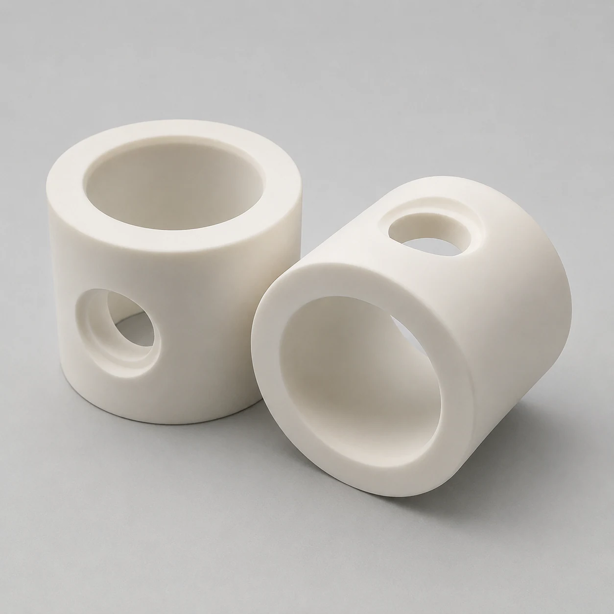 Alumina ceramic bushings with cross holes