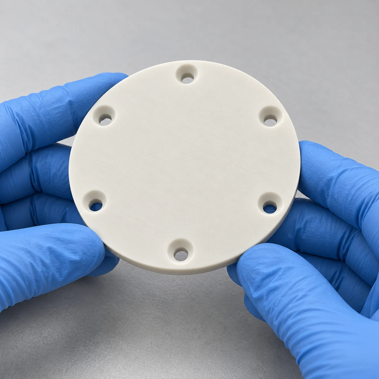 Aluminum nitride custom components — hand-held view
