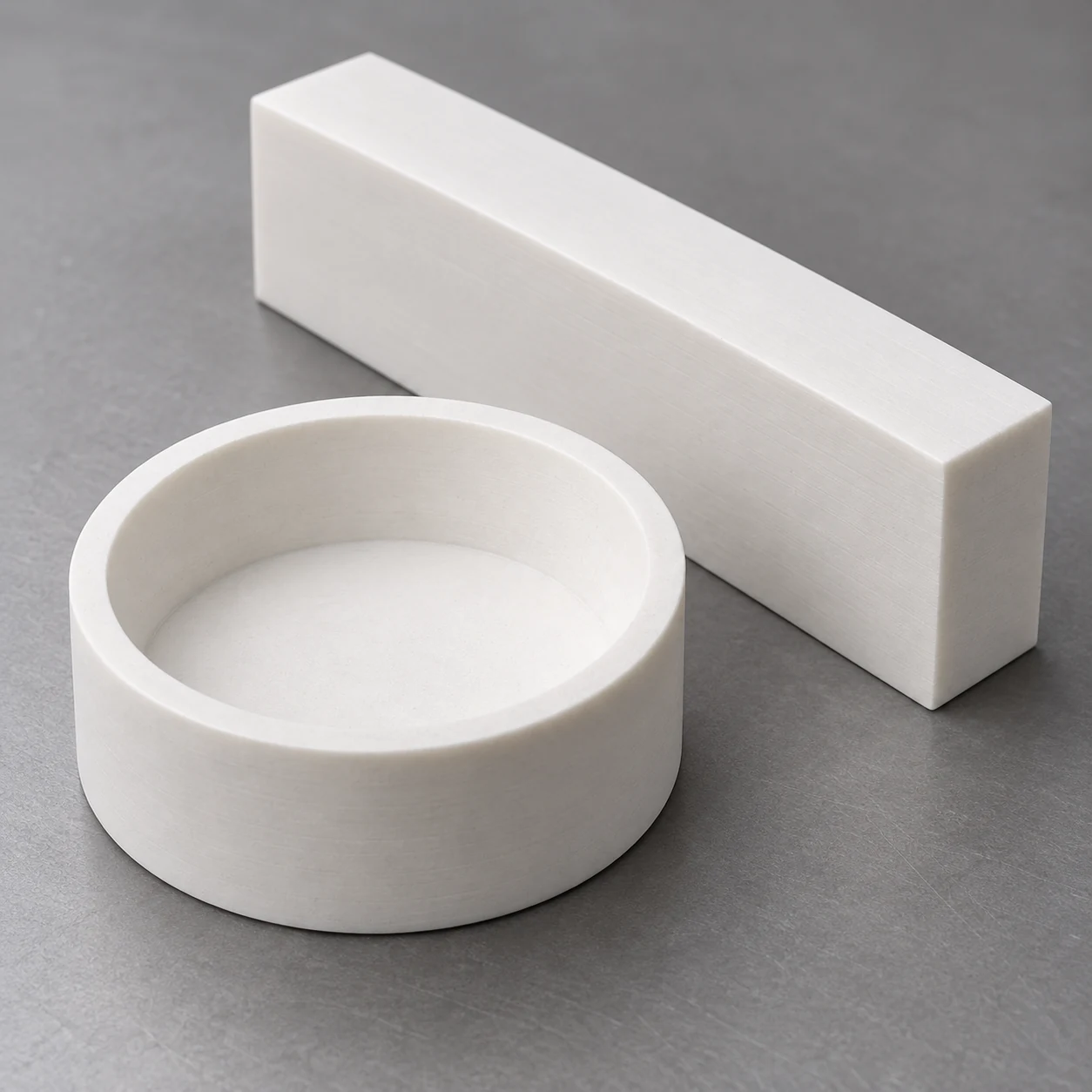 Boron nitride tray and rectangular support block