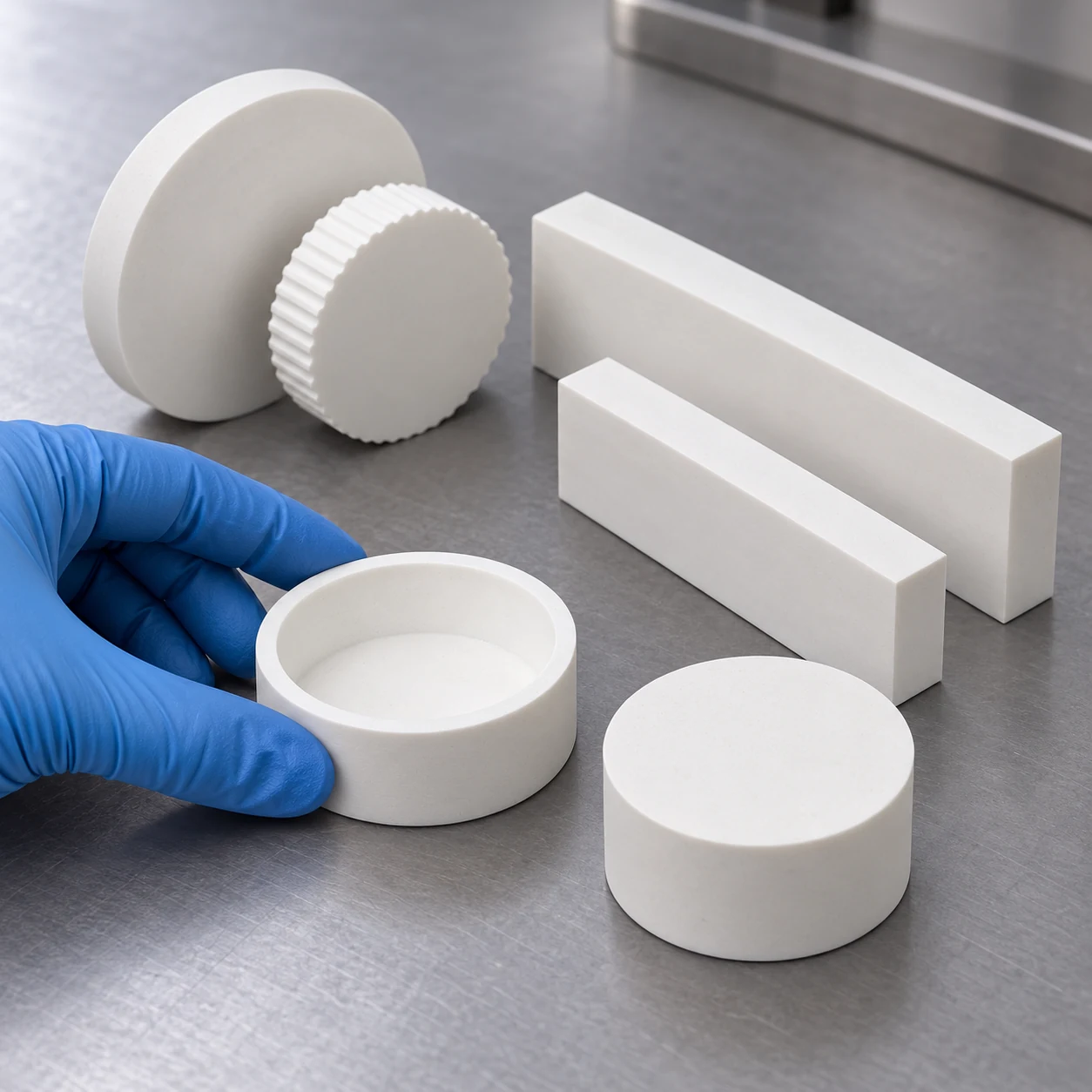 Hand-held boron nitride tray with other hot-zone fixture forms