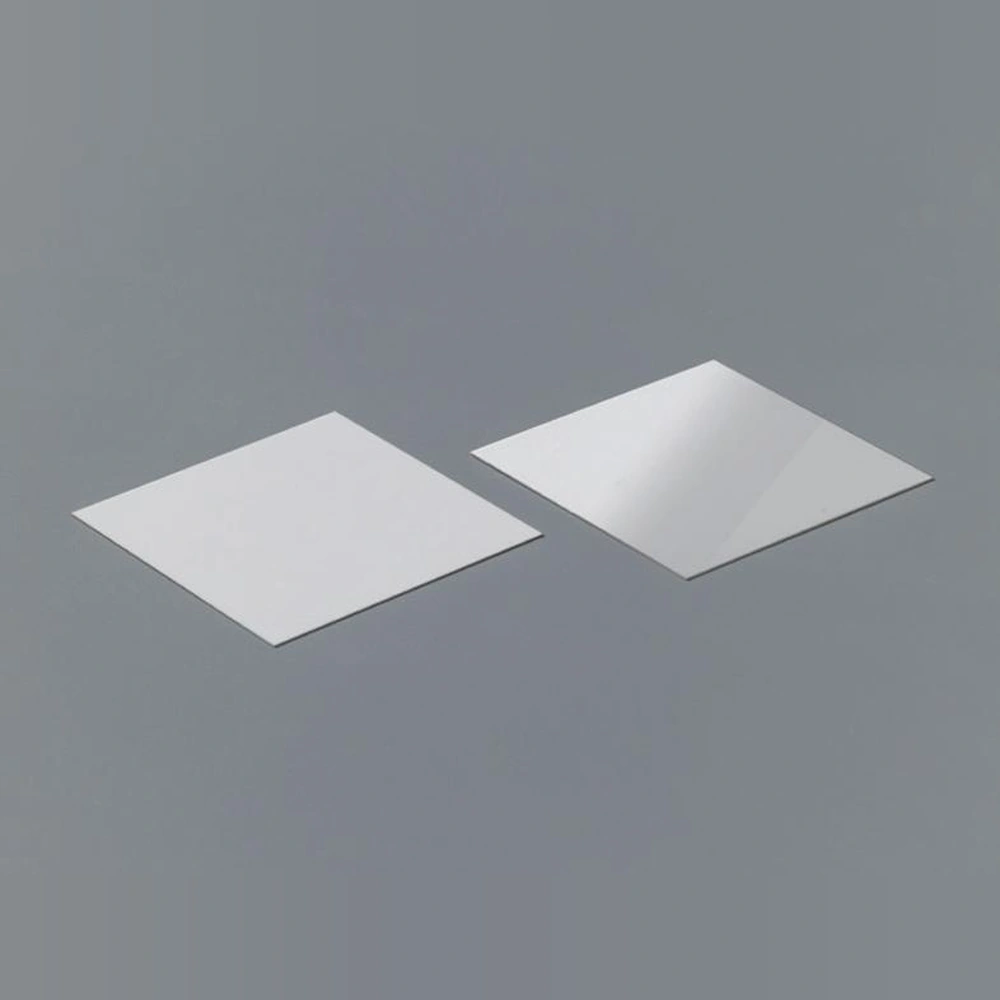 Alumina ceramic sheets showing contrasting surface reflections