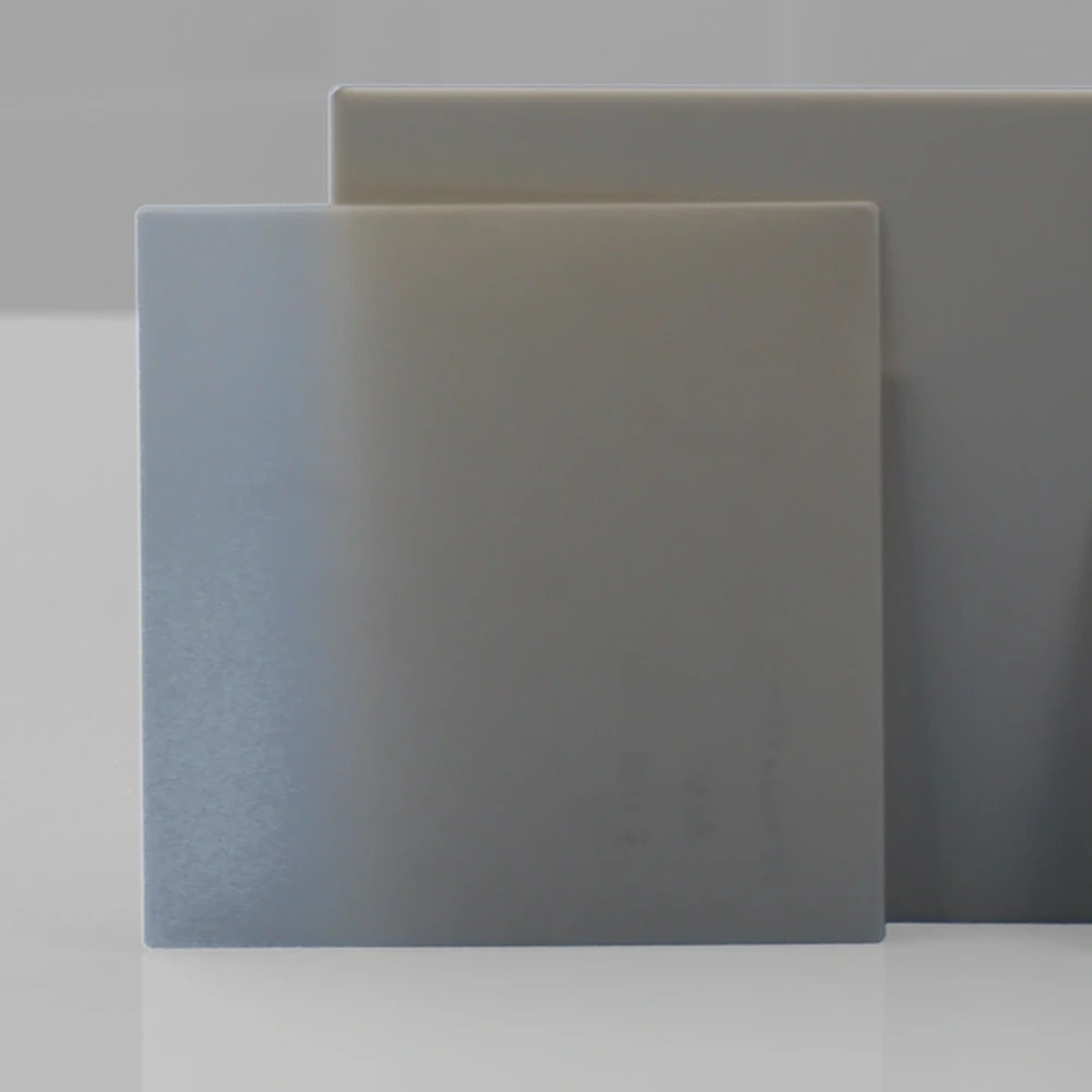 Detail view of bare aluminum nitride ceramic substrate sheets