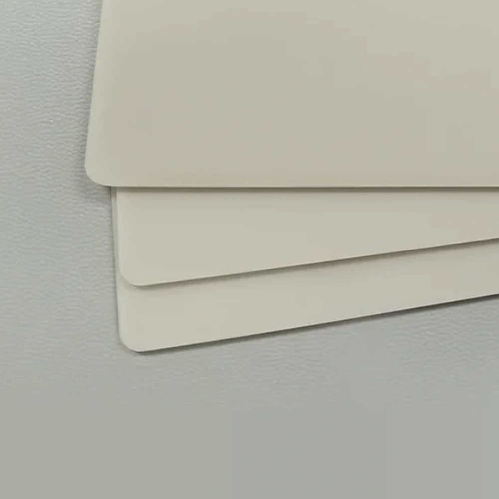 Detail view of alN ceramic substrate plates with rounded corners