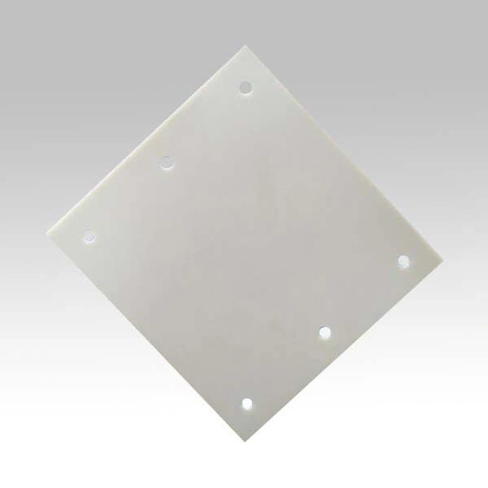 Aluminum nitride ceramic substrate with drilled holes
