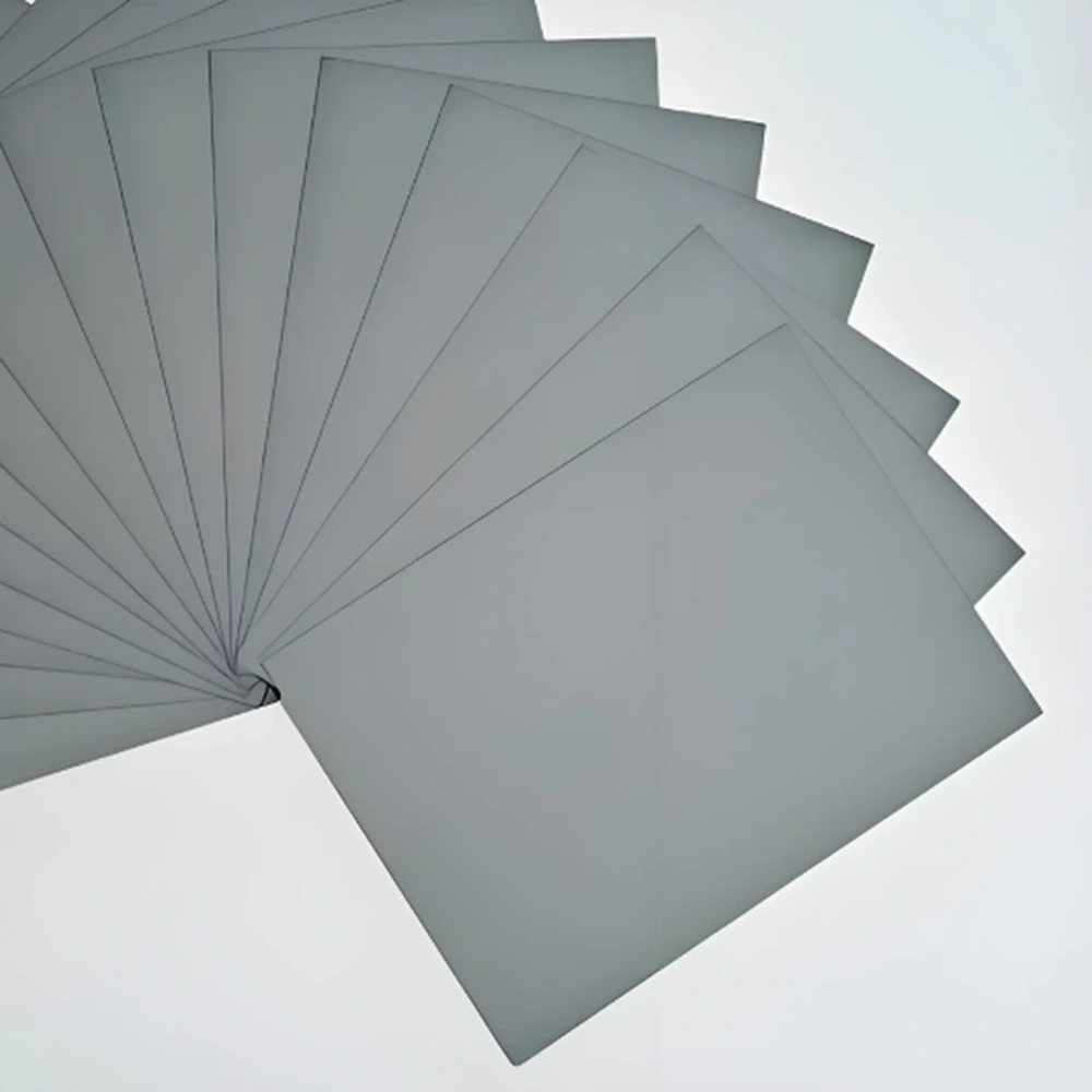 Detail view of bare silicon nitride ceramic substrate sheets