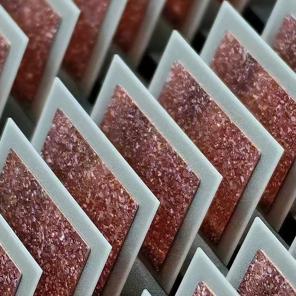Detail view of silicon nitride AMB copper-clad substrates arranged in a rack