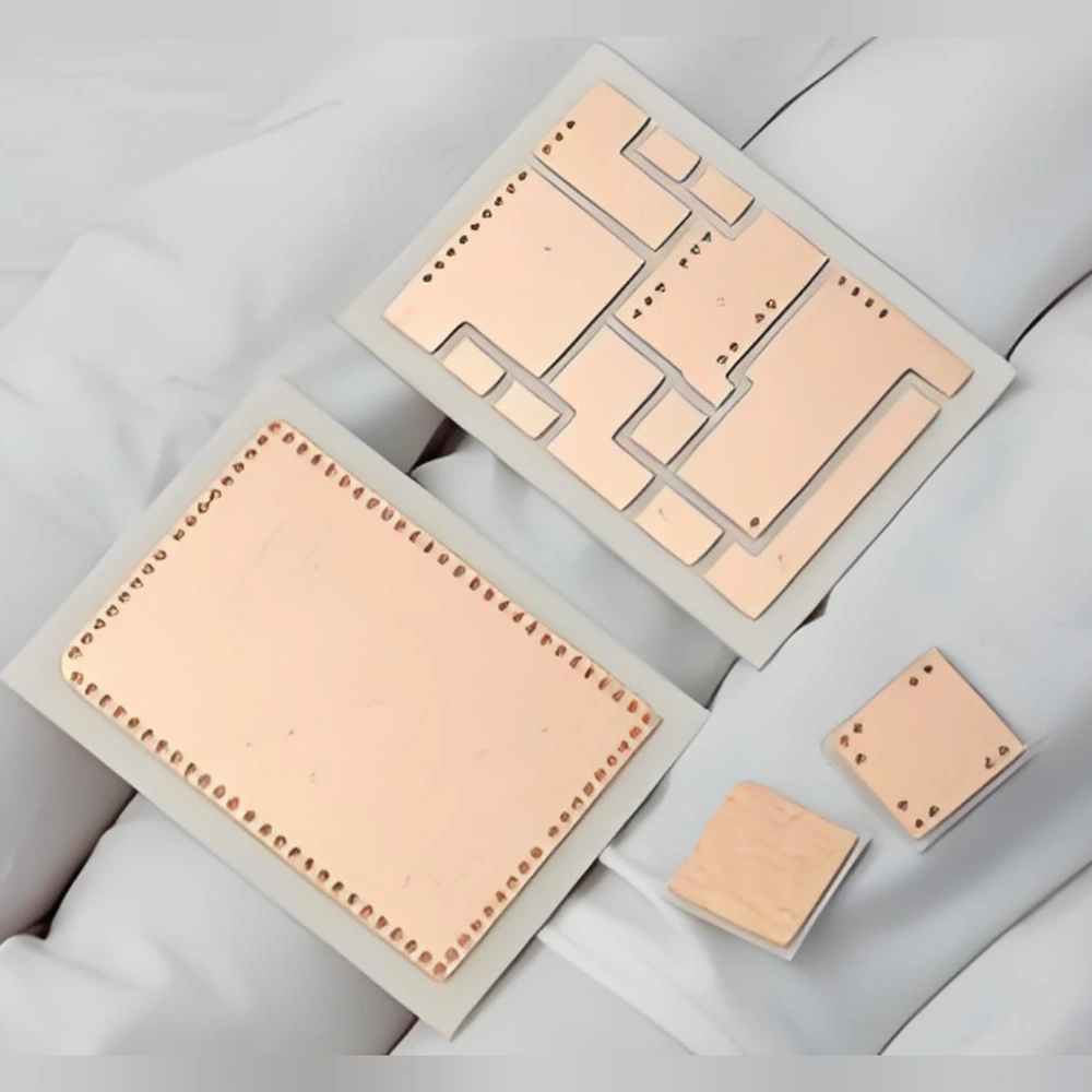 Patterned copper-bonded alumina DBC substrates
