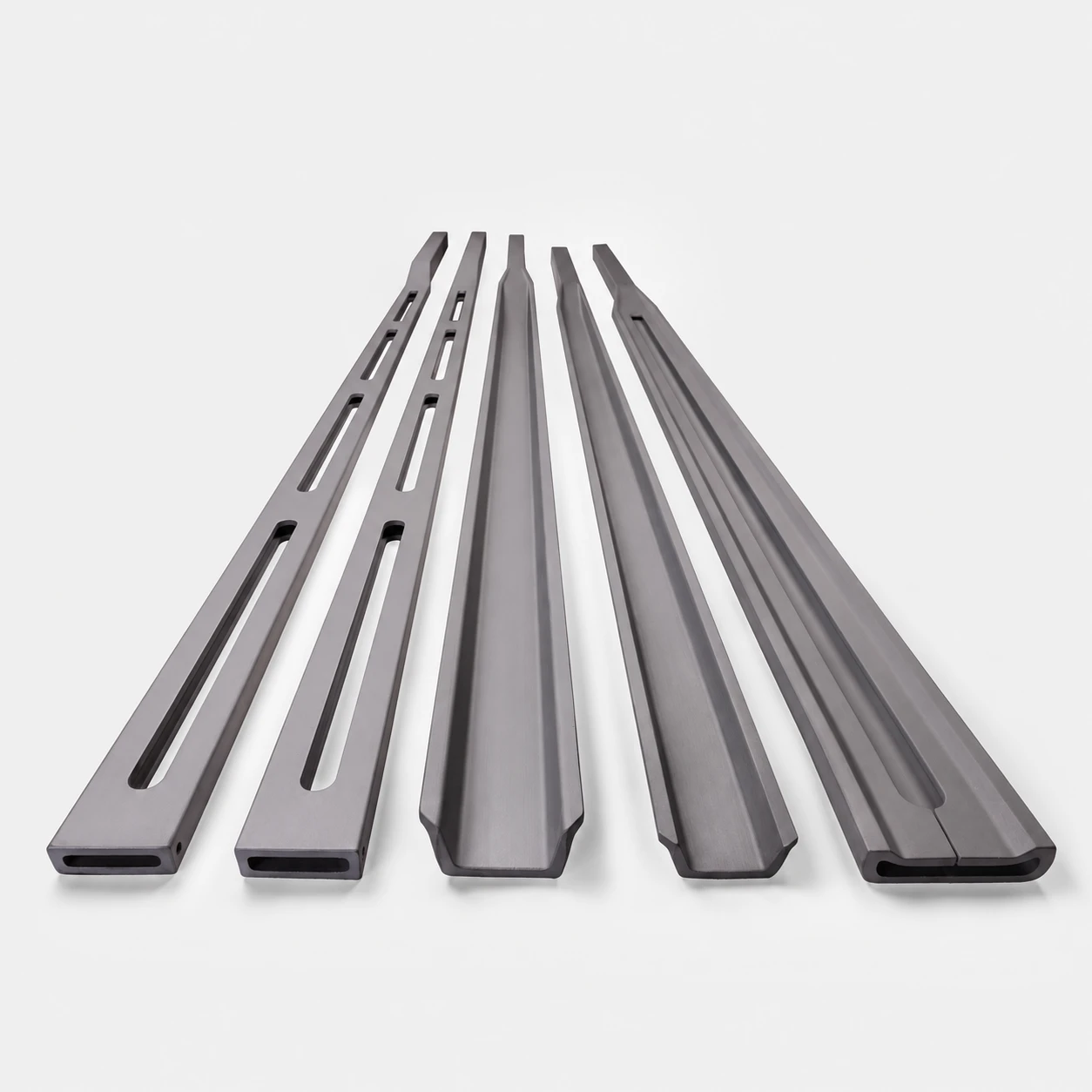 Cantilever paddle range showing slotted and U-channel end profiles