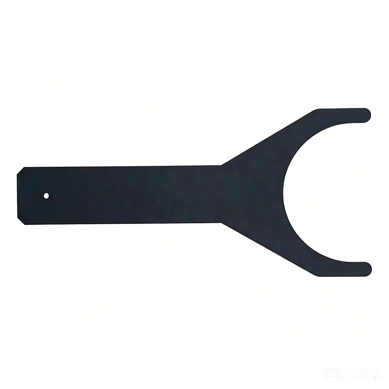 AI product illustration of a horizontal fork-shaped silicon carbide ceramic arm