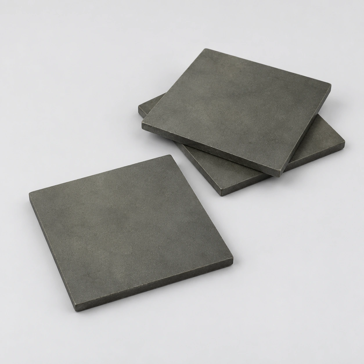 AI-generated concept of three near-square silicon carbide kiln-support plates