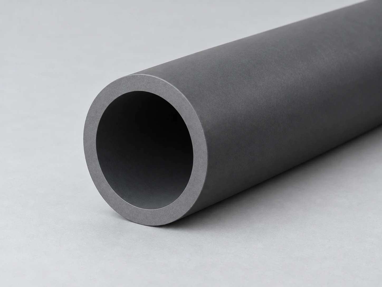 Independent conceptual view of a silicon carbide tube end face and visible inner bore