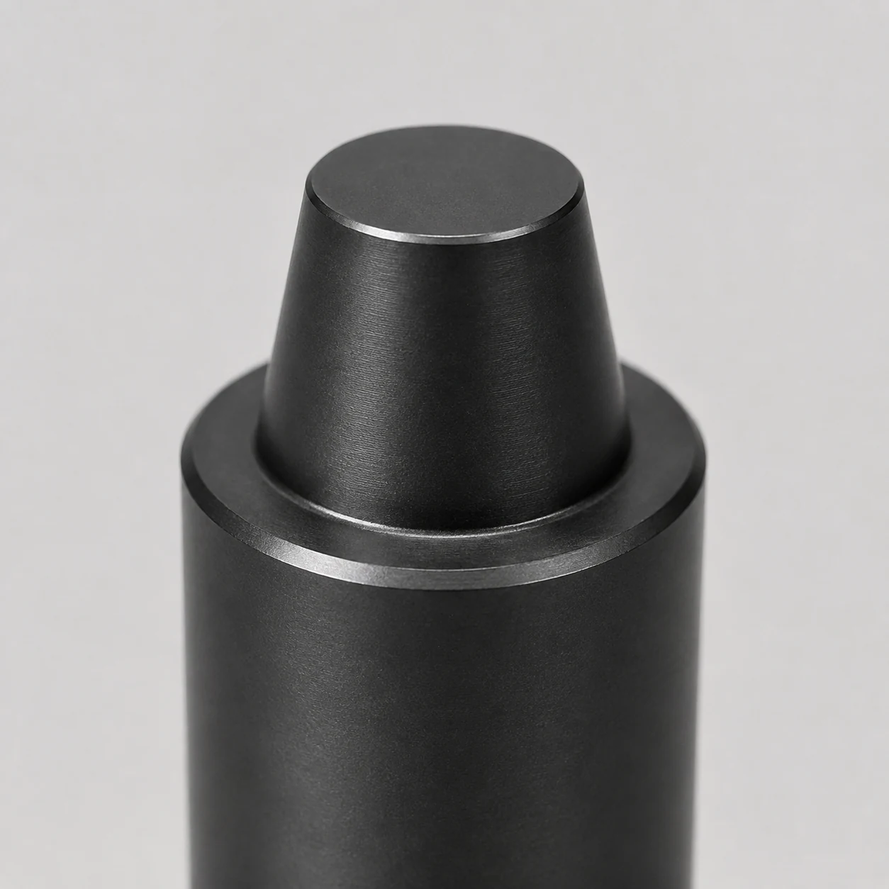 Close-up of a tapered silicon nitride positioning pin tip