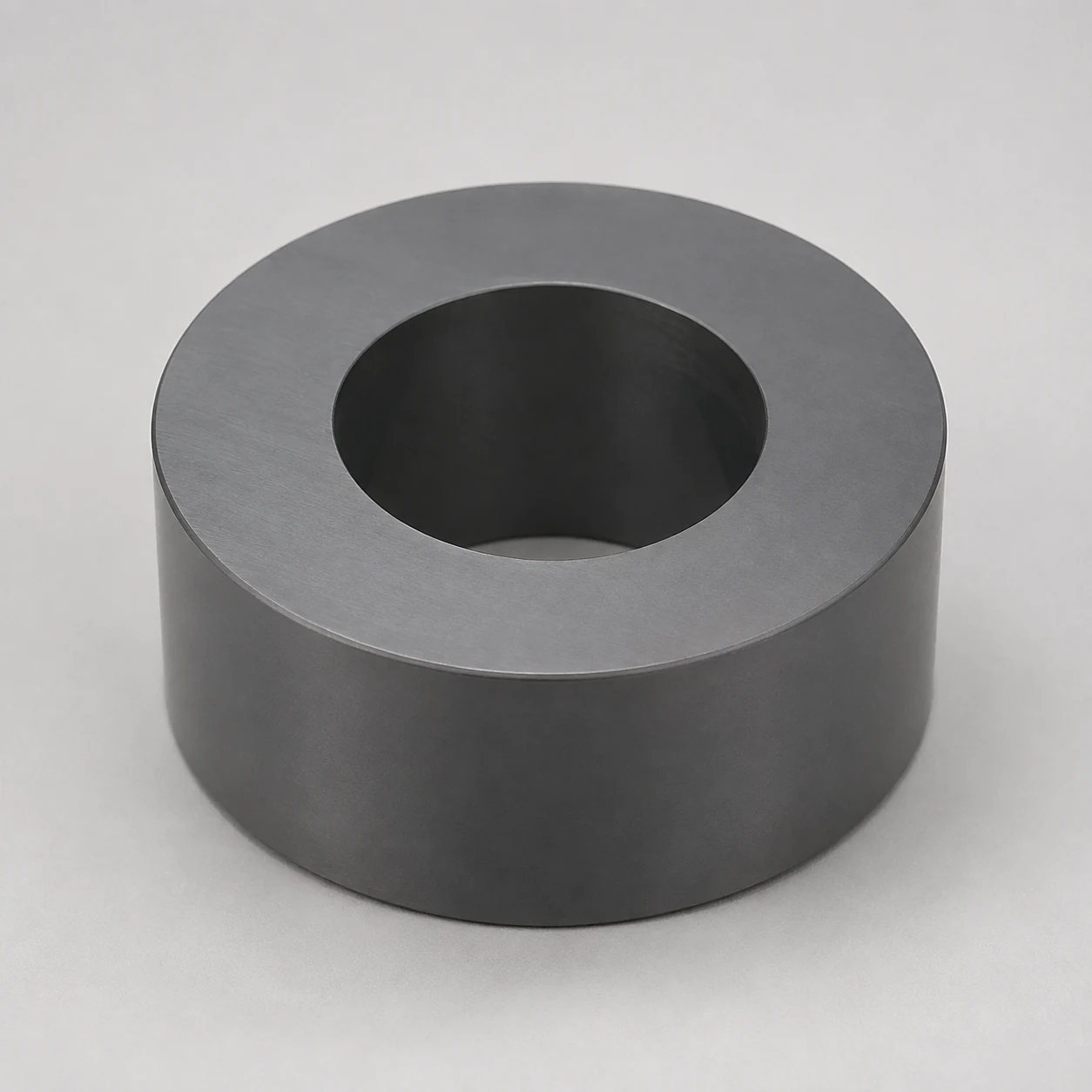 Close-up of a silicon nitride sleeve bore and precision end face
