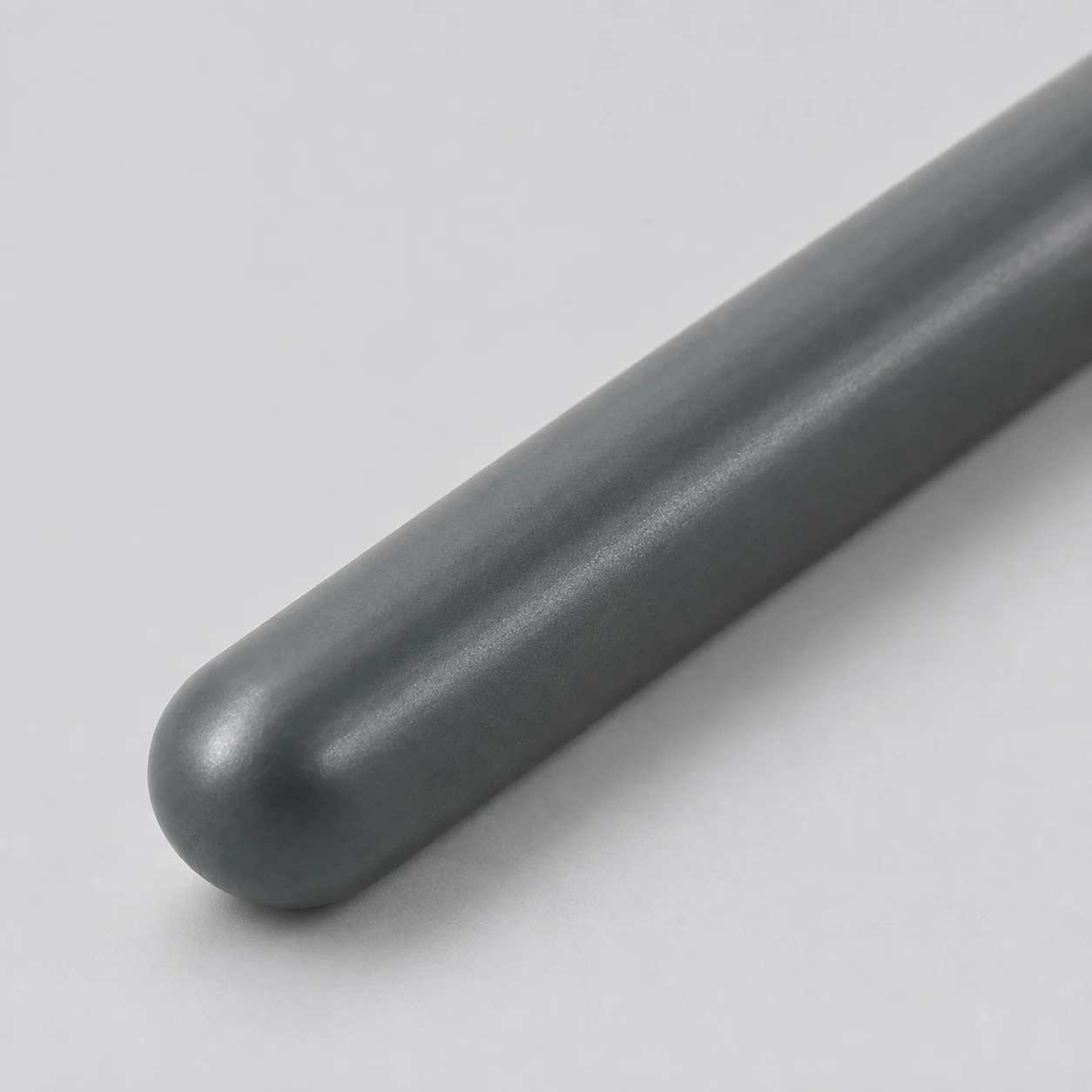 Close-up of the rounded closed end on a silicon nitride thermocouple protection tube