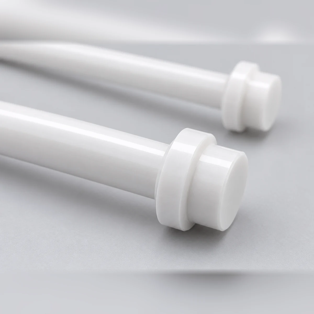 Close-up of a polished zirconia shaft end