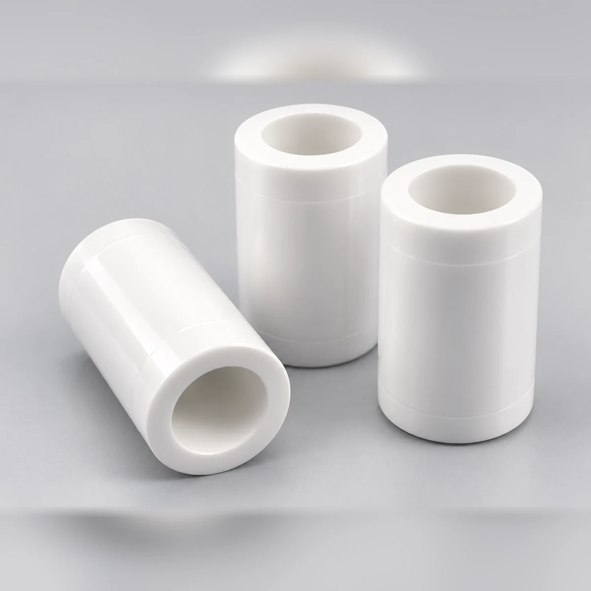Three precision zirconia ceramic sleeves